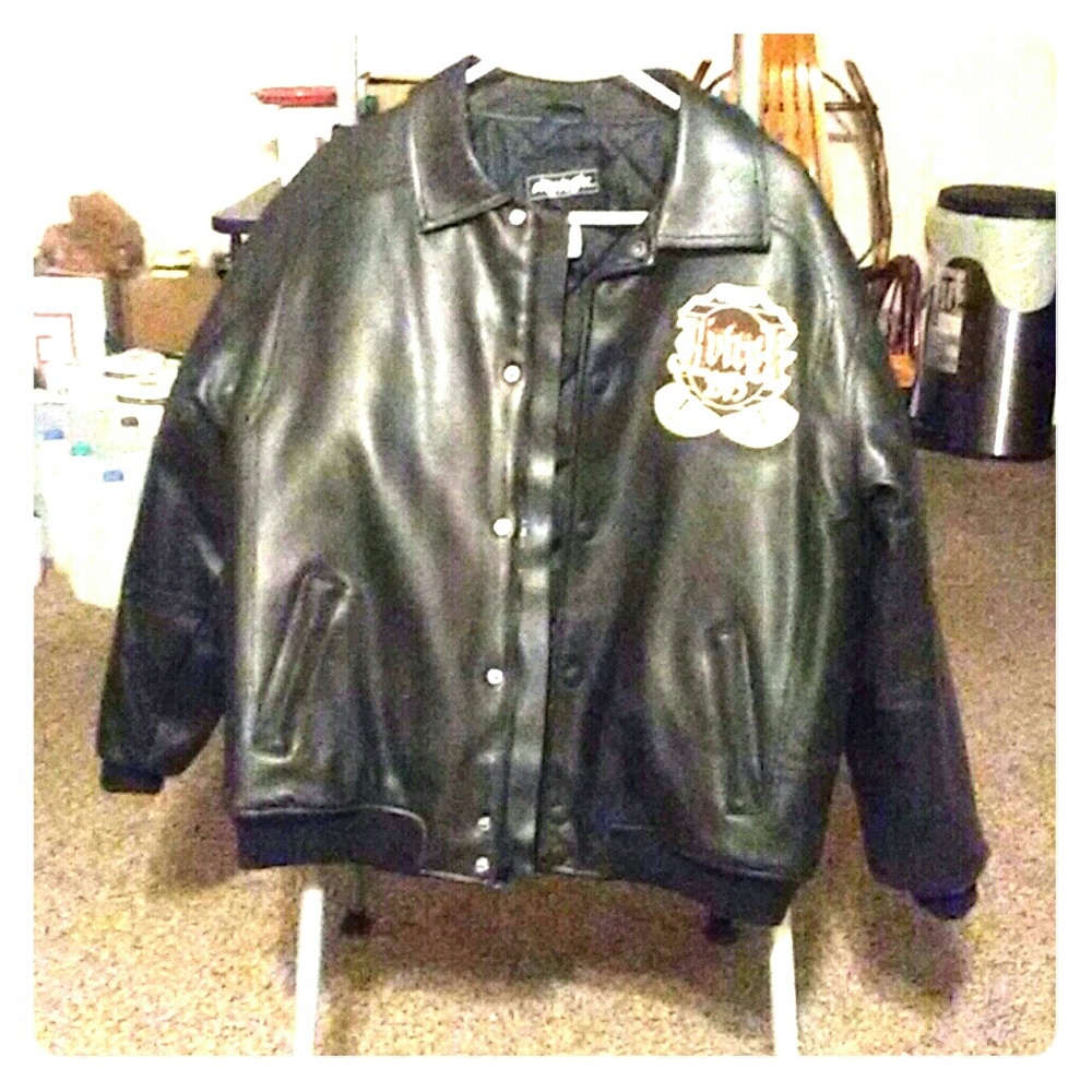 Black leather Avirex